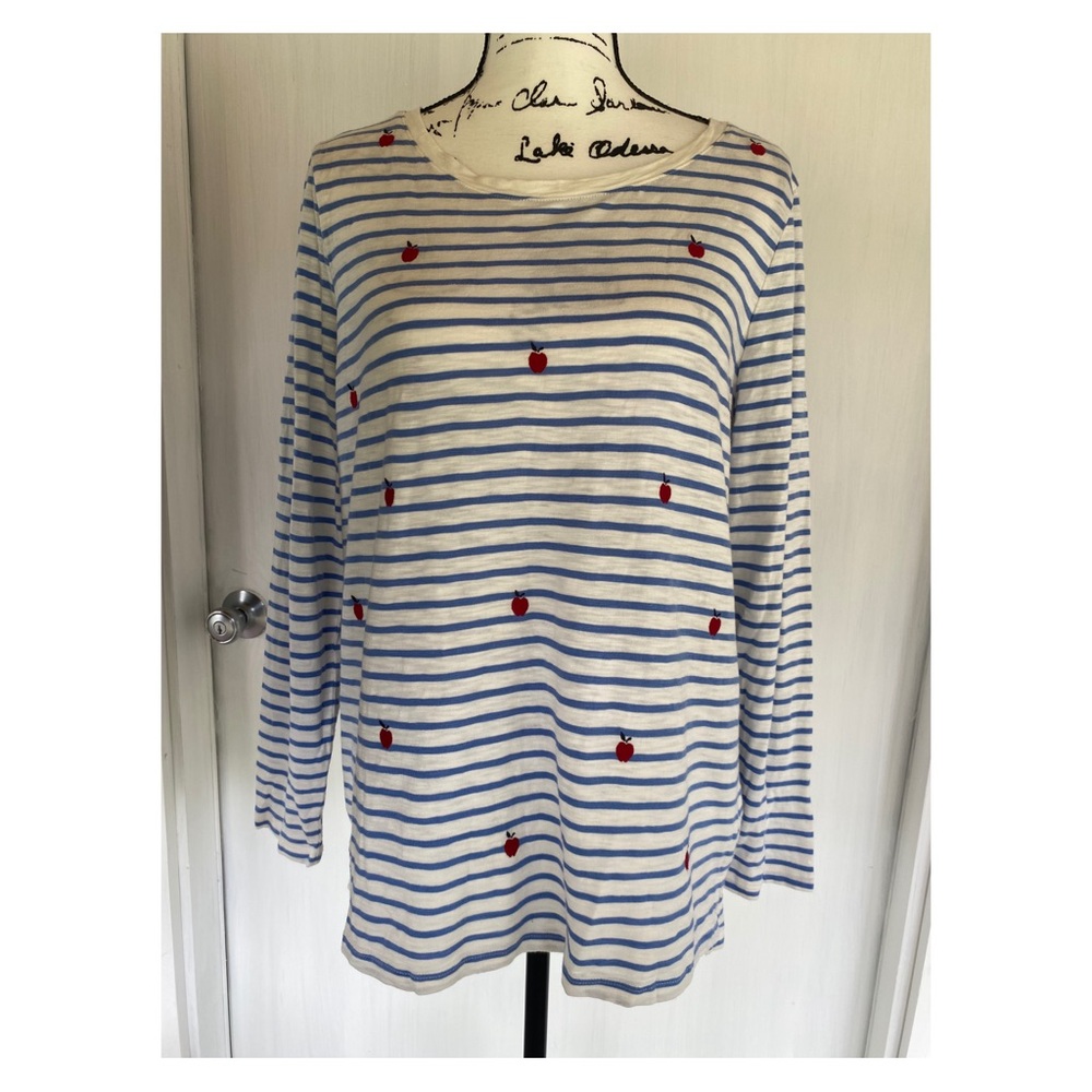 TALBOTS long sleeve embroidered t-shirt